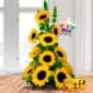FL082 Arreglo con Girasoles Halo 1 2