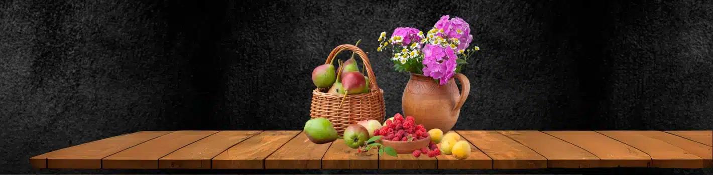 flores y frutas